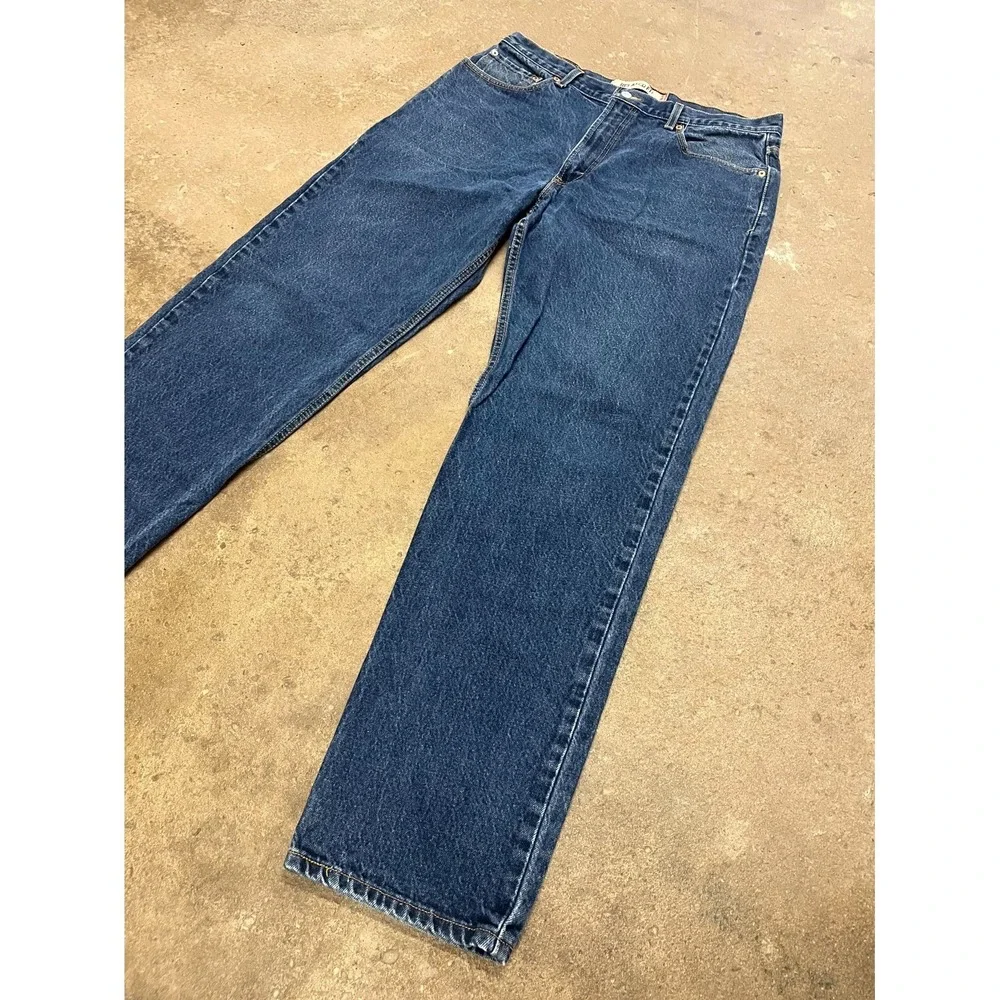 Vintage Levi's 550 Straight Leg Jeans Men 36x34 Blue Denim Relaxed Fit High Rise